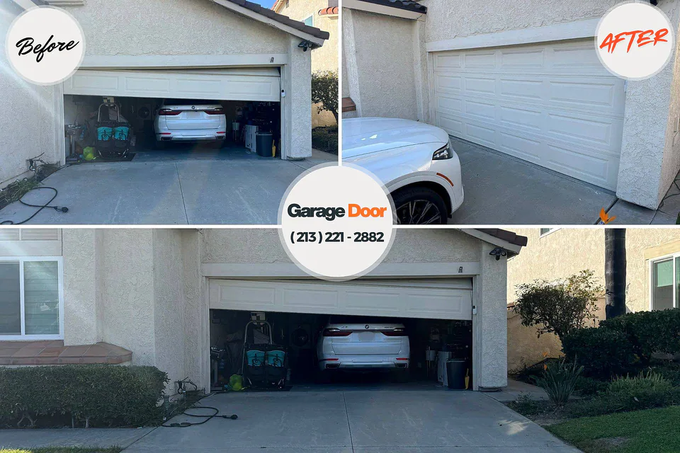 Before and after: garage door repair Ida Grove, IA
